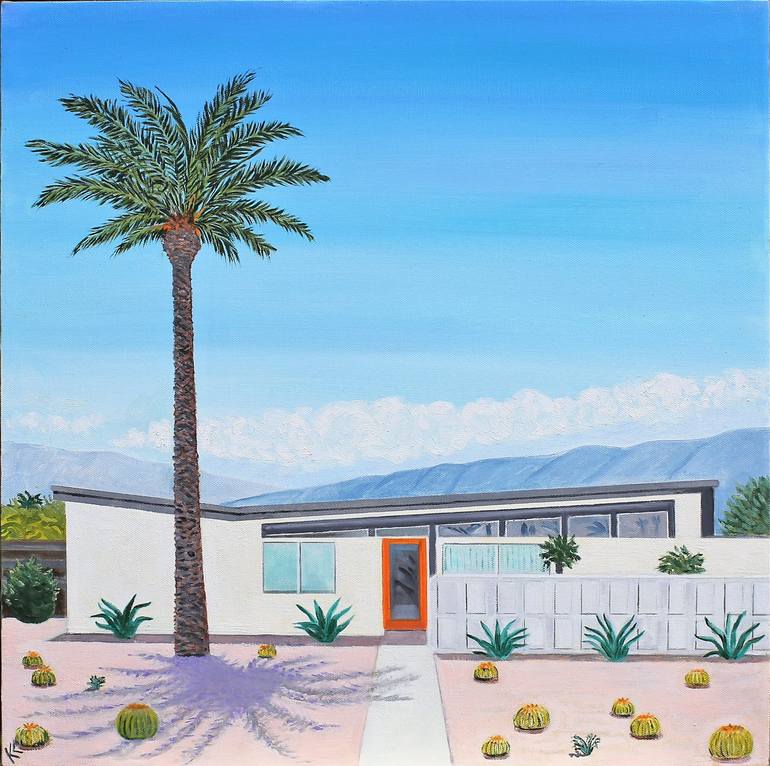 Palm Tree Orange Door