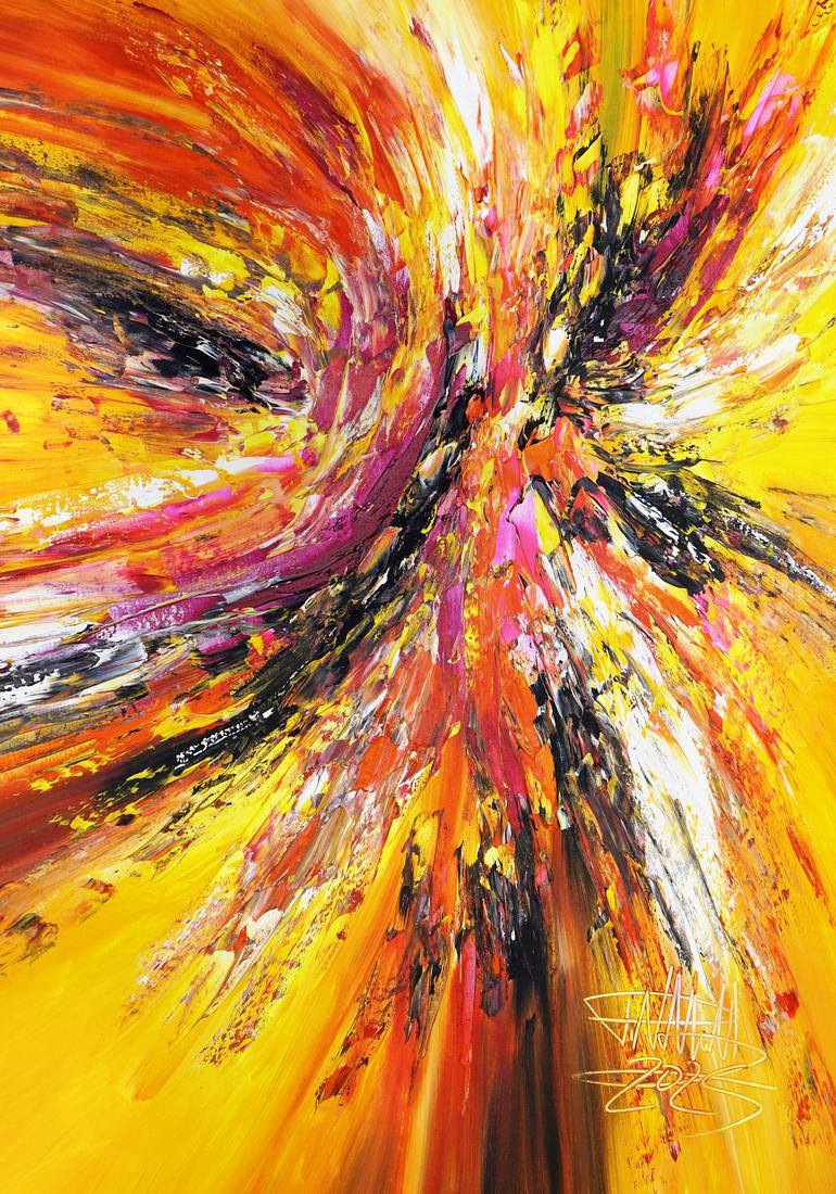 Yellow Red Abstraction S 1